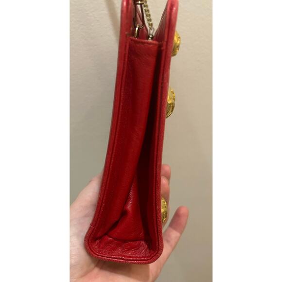 Vintage Salvatore Ferragamo Crossbody Clutch w/ scattered gold hardware - Picture 4 of 10